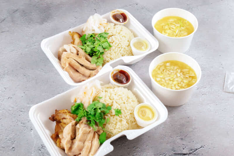 ハーフアンドハーフ　スープセット｜神田でタイ料理のデリバリーなら毎日カオマンガイ